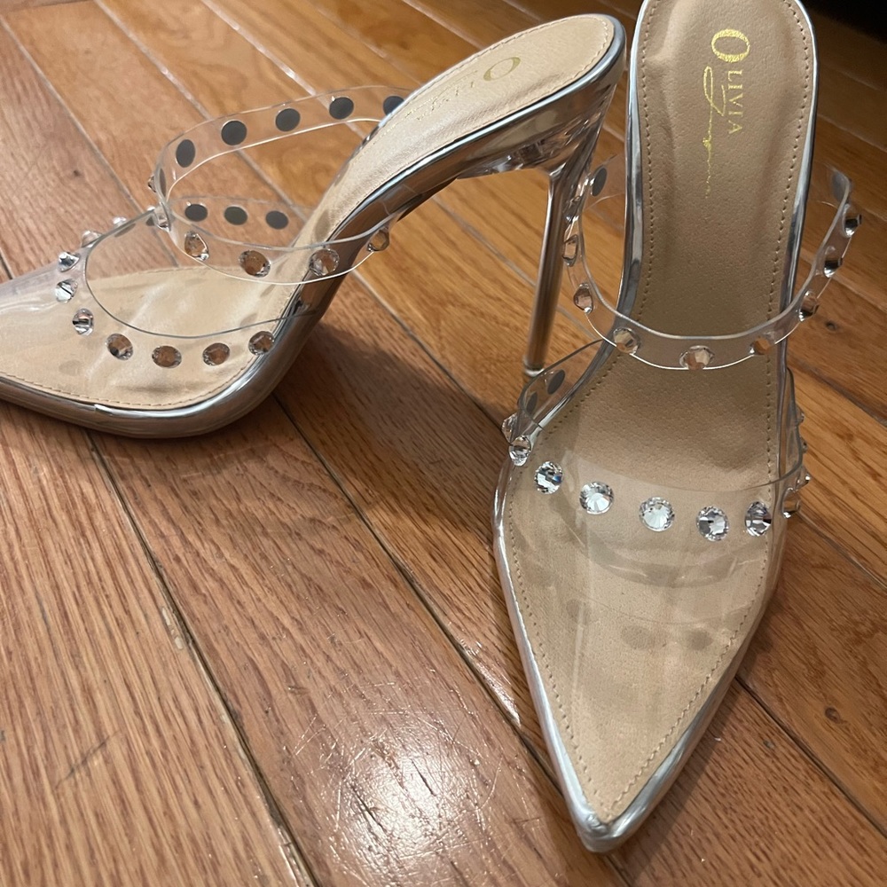Cinderella inspired sandals. Heel Approximately 3.75 inches. Never worn.